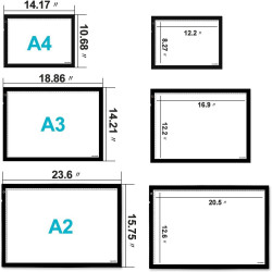 Podświetlana deska kreślarska A3