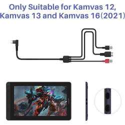 Huion Kabel 3 w 1 CB05A do Kamvas 12/ 13 / 16 (2021)