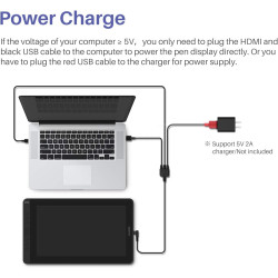 Huion Kabel 3 w 1 CB05A do Kamvas 12/ 13 / 16 (2021)