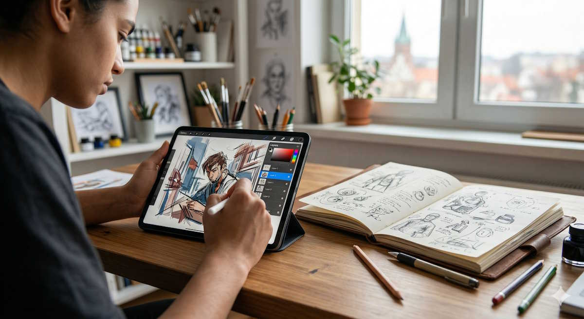 Digital sketchbooking: integracja tradycji i nowoczesności
