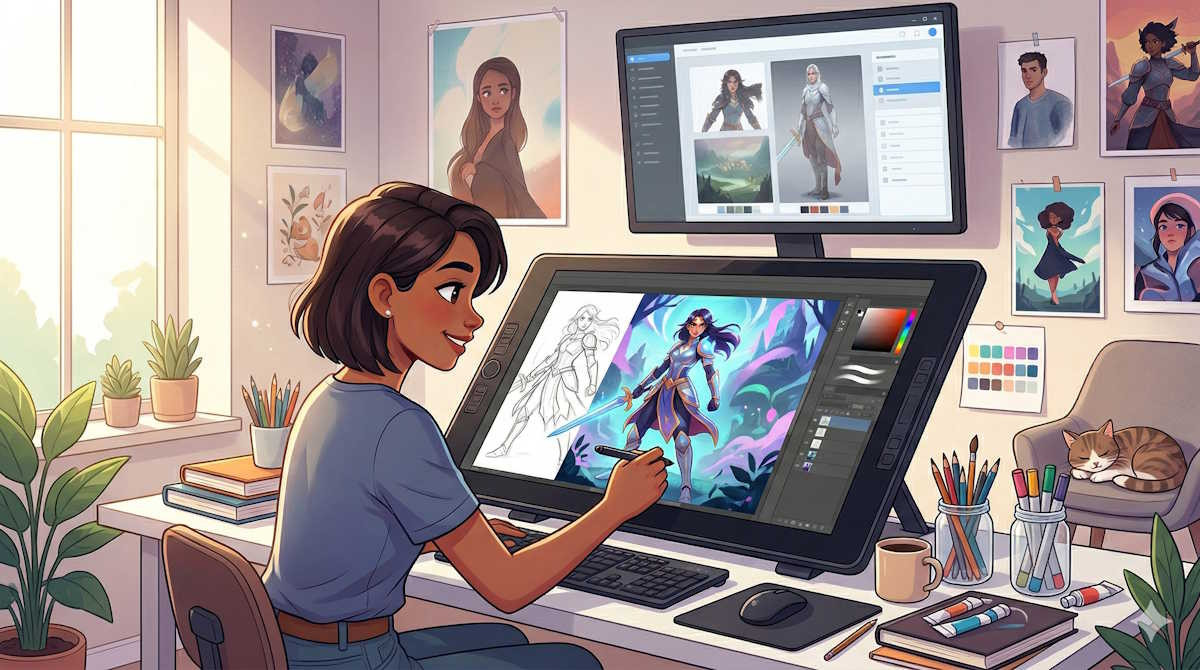 Nauka digital paintingu: kluczowe aspekty i narzędzia