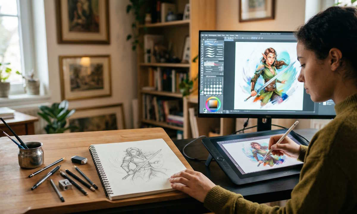 Jak przejść z rysowania na kartce na rysunek cyfrowy?